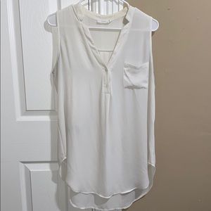 White Tank Top Blouse
